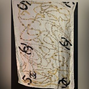 CHANEL silk scarf